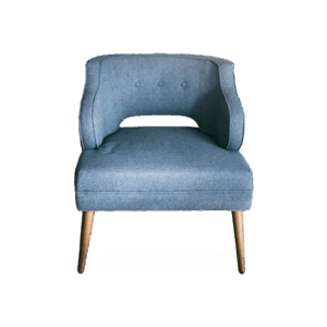 Silla de tela azul